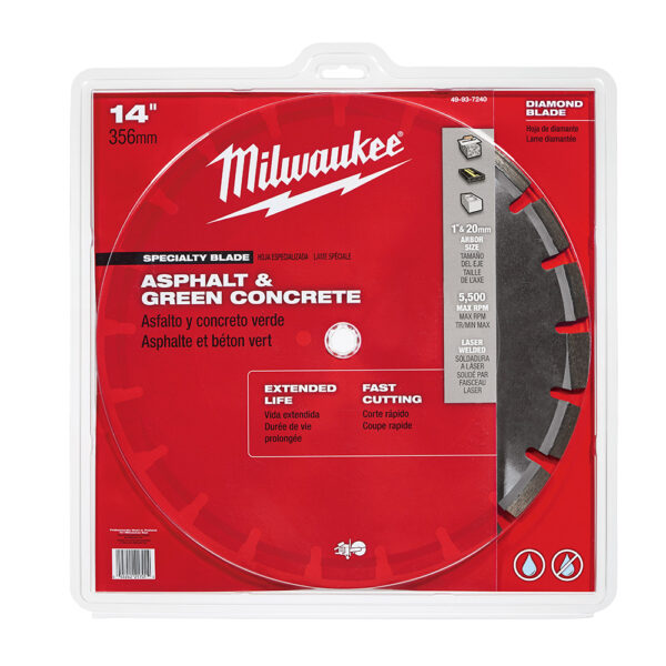 MILWAUKEE 49-93-7240 14" Asphalt & Green Concrete Segmented