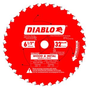 DIABLO D0632GPA 6-1/2" x 32T Wood/Metal Circular Saw Blade