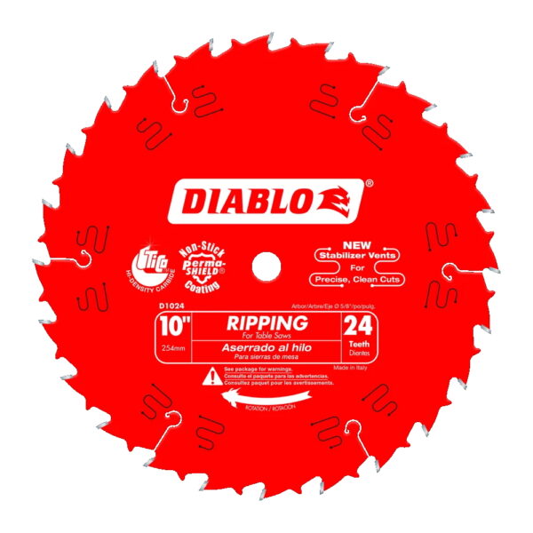 DIABLO D1024X 10" x 24T Ripping Circular Saw Blade