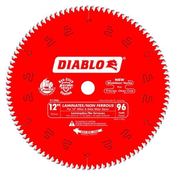 DIABLO D1296L 12" x 96T Laminate Flooring Circular Saw Blade
