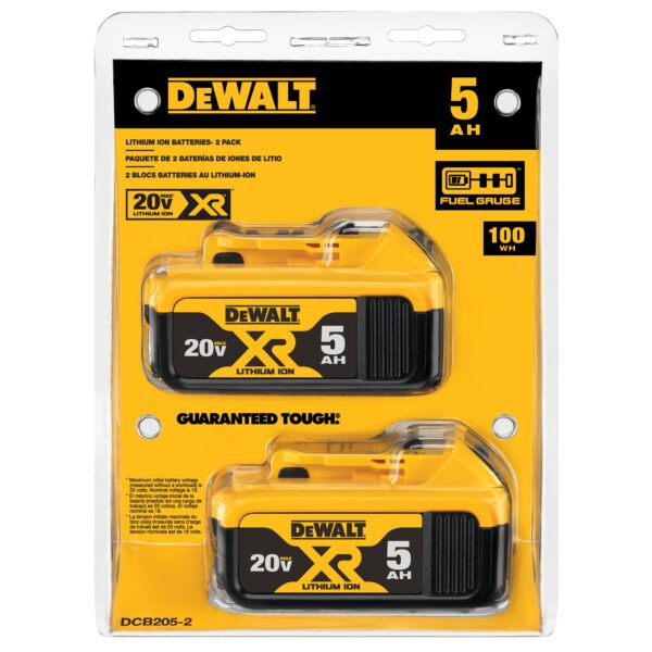 DEWALT DCB205-2 20V MAX 5.0Ah Battery 2-Pack