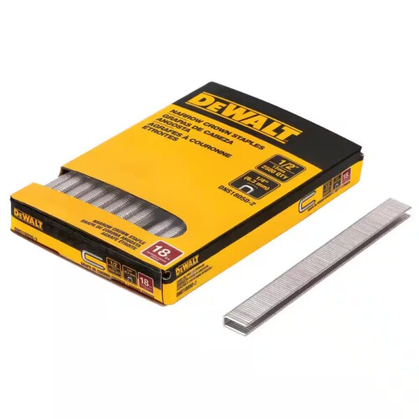DEWALT DNS18050-2 18GA 1/4" Narrow Crown 1/2" Leg Galvanized 2500 CT