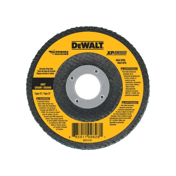 DEWALT DW8214 Flap Disc 5" x 7/8" Z40 Grit