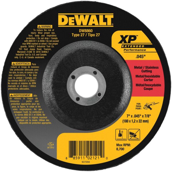 DEWALT DW8860 7" x .045" x 7/8" Cut-Off Wheel