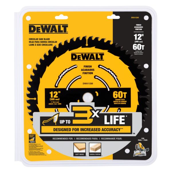 DEWALT DWA11260 Circular Saw Blade 12" 60T