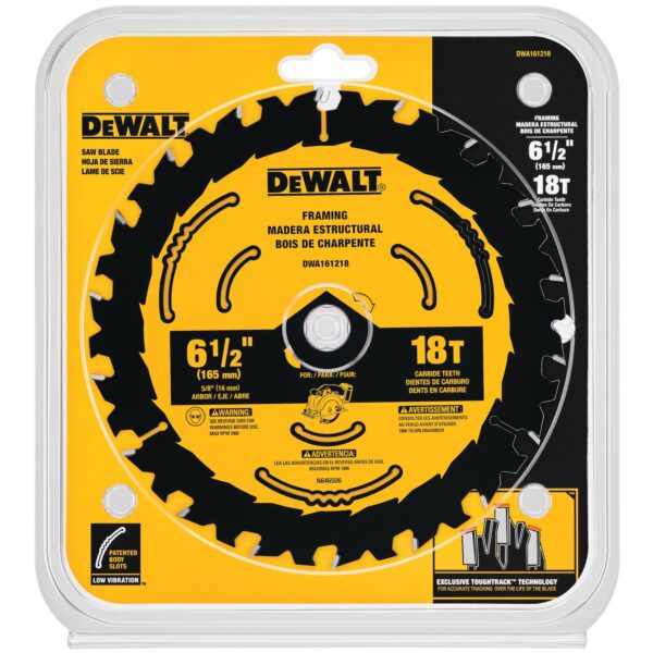 DEWALT DWA161218 6-1/2" 18T Circ Saw One Blade