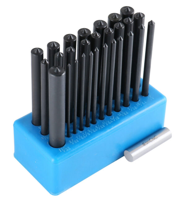KAR  TRANSFER PUNCH SET 3/32 TO1/2 BY 64THS & 17/32 - 28 PUNCHES