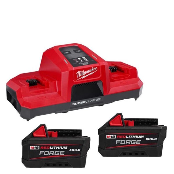 MILWAUKEE 48-59-1866 M18 Starter Kit 2x 6.0AH FORGE Batteries + Super Charger