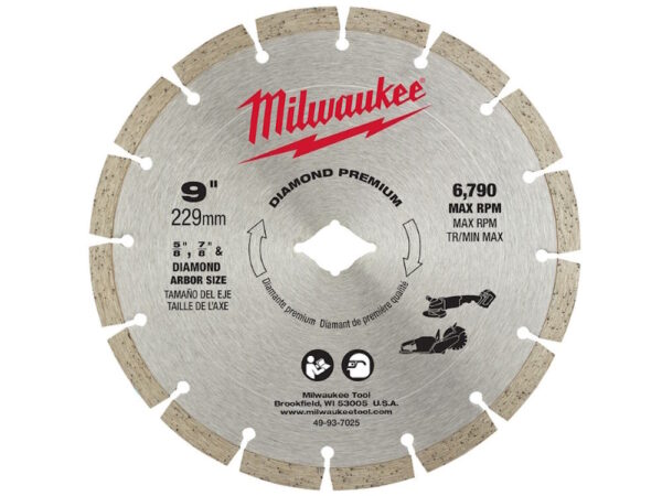 MILWAUKEE 49-93-7025 9" Diamond Premium Segmented Blade