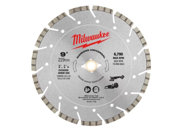 MILWAUKEE 49-93-7125 9" Diamond Universal Segmented Blade