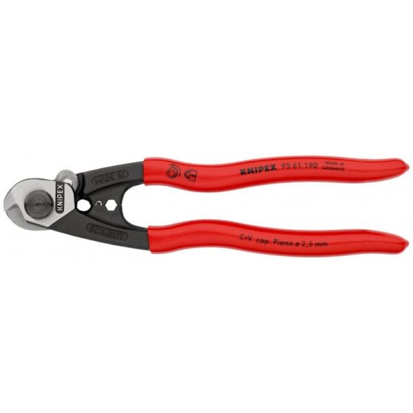 KNIPEX 95 61 190 SBA Wire Rope Cutters 7.5"