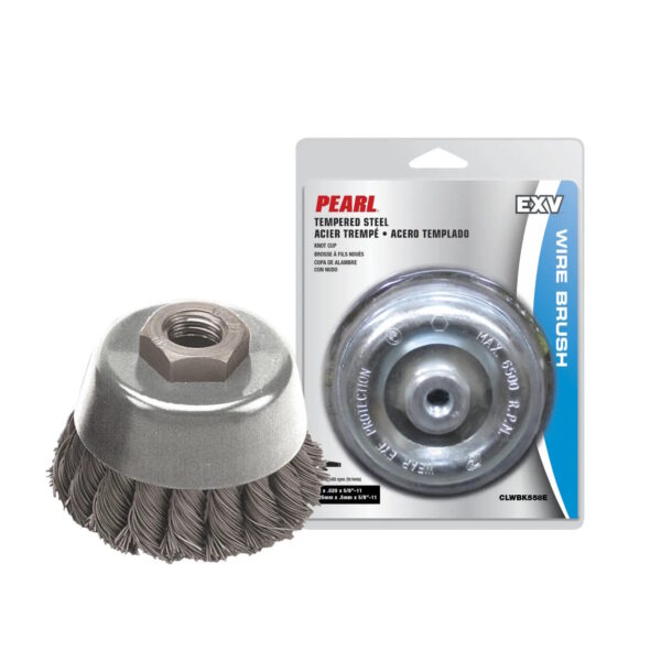 PEARL CLWBK558E 5" EXV Knot Cup Tempered Wire Brush