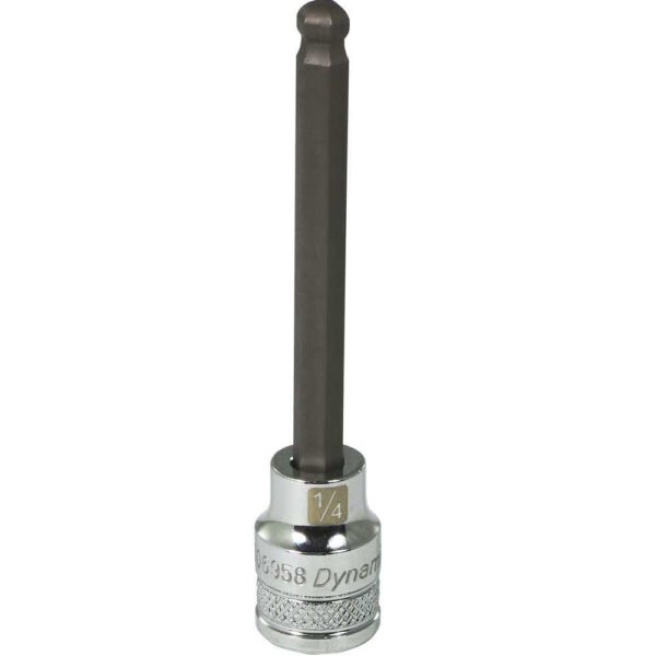 DYNAMIC TOOLS D006958 3/8" Drive Hex Bit Socket Ball Nose 1/4" Long