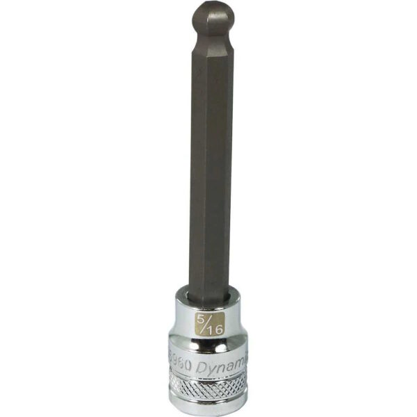 DYNAMIC TOOLS D006960 3/8" Drive Hex Bit Socket Ball Nose 5/16" Long