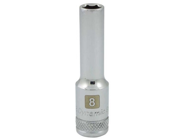DYNAMIC TOOLS D008208 3/8" Drive 6Pt 8mm Deep Chrome Socket