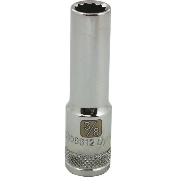 DYNAMIC TOOLS D009612 3/8" Drive 12Pt 3/8" Deep Chrome Socket