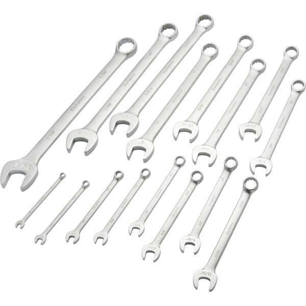 DYNAMIC TOOLS D074221 16Pc SAE Comb Wrench Set Contractor Series(1/4" to 1-1/4")