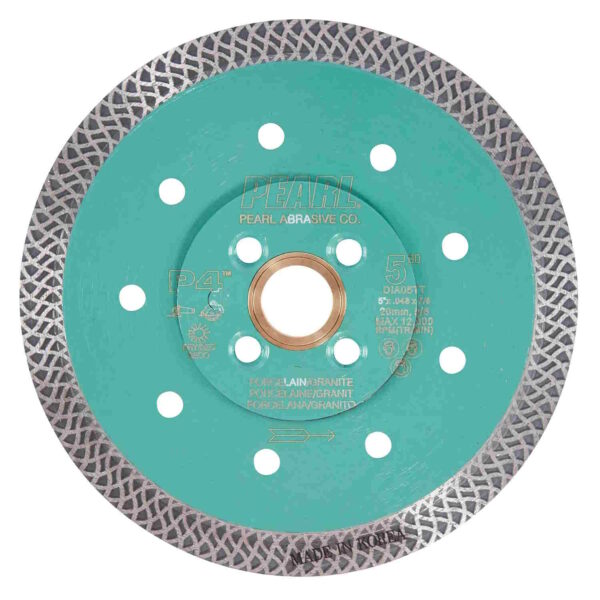 PEARL DIA05TT P4 5"x0.048"x7/8" 20mm 5/8 Turbo Mesh Tile & Stone Diamond Blade