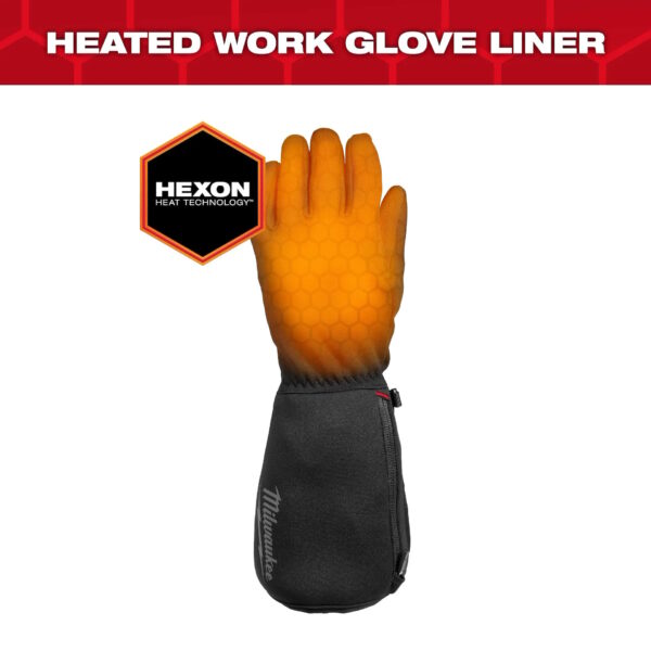 MILWAUKEE M701B-21M Heated Work Glove Liners - Black M