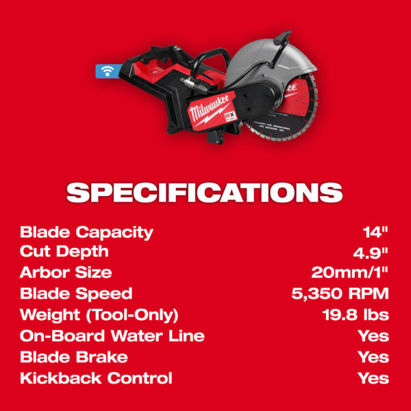 MX FUEL MXF315-0 - 14” CUT OFF SAW w/ RAPIDSTOP™ - BARE TOOL - Image 4