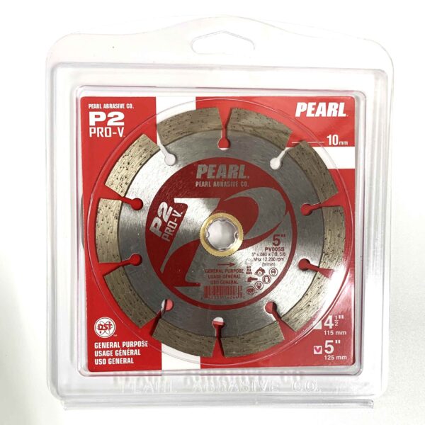 PEARL PV005S 5" x .08 x 7/8 5/8 P2 Pro-v Gen Purpose Segmented Diamond Blade