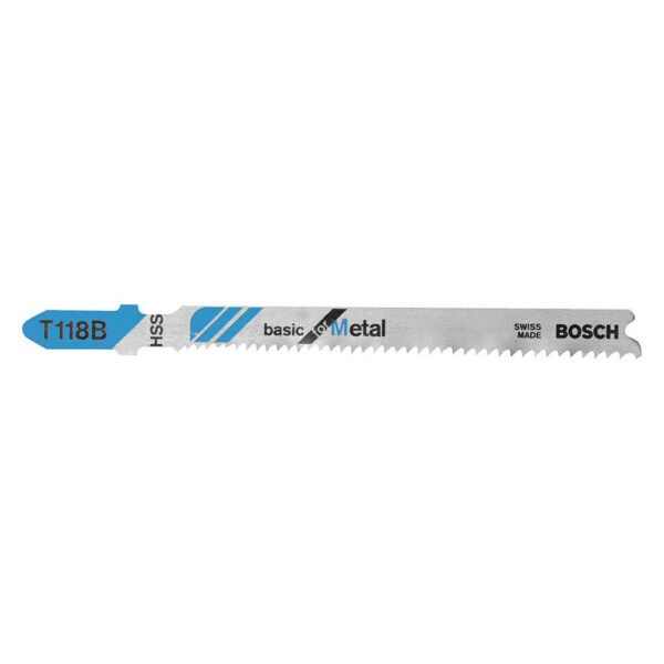 BOSCH T118B100 Jigsaw Blades 11/14TPI Medium Metal Cutting, 3-5/8" Bulk 100/pk