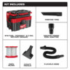 MILWAUKEE 0970-20 M18 Fuel Packout 2.5 Gallon Wet/Dry Vacuum - Image 4