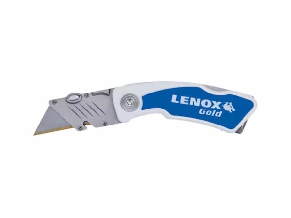 LENOX 10771FLK1G Gold Folding Utility Knife Locking w/ Wire Stripper