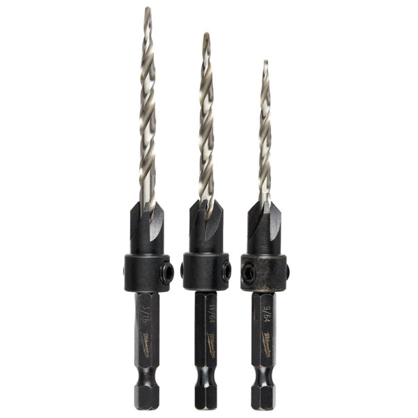 MILWAUKEE 48-13-5003 #6/#8/#10 3PC Countersink Set - Image 2