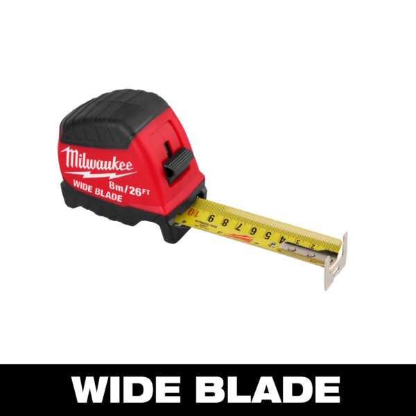 MILWAUKEE 48-22-1226 8m/26ft Wide Blade Tape Measure