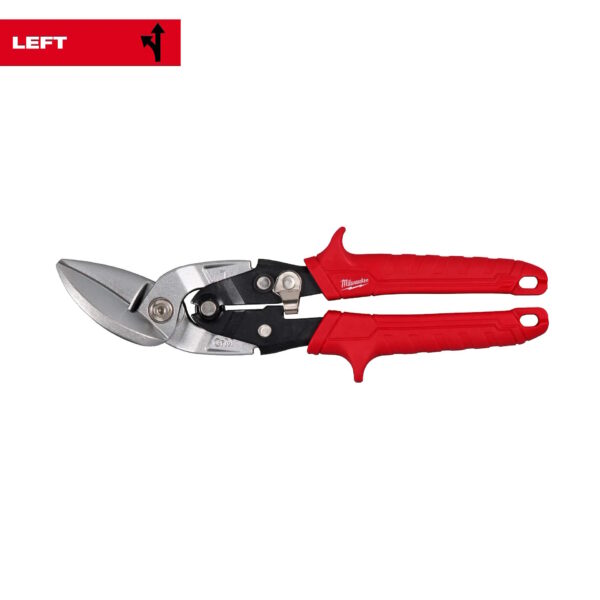 MILWAUKEE 48-22-4542 Left Cutting Offset Aviation Snips (Red Handles)