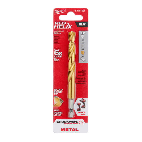 MILWAUKEE 48-89-4621 Shockwave 3/8" Titanium Drill Bit