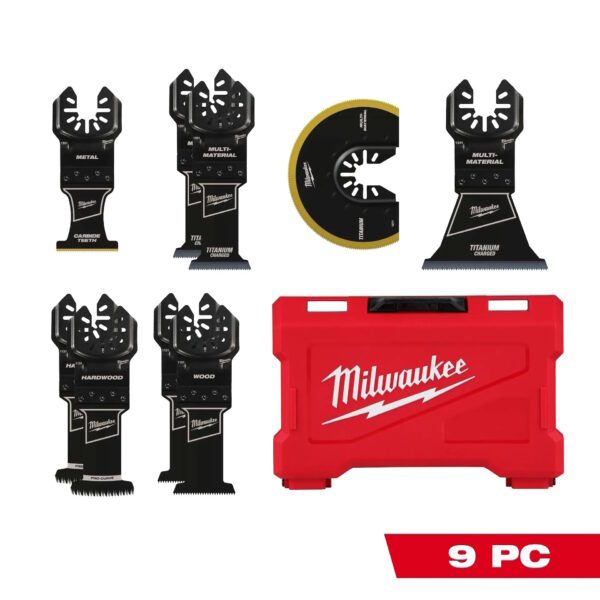 MILWAUKEE 49-10-9113 OPEN-LOK 9PC Multi Tool Blade Kit - Image 2