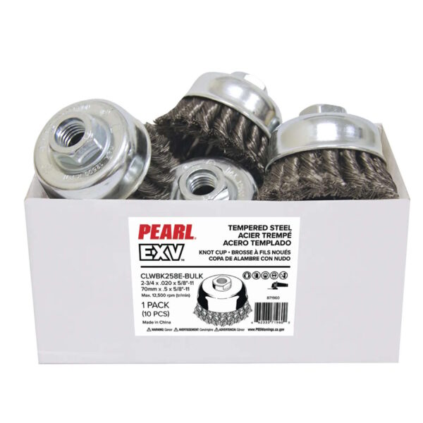 PEARL CLWBK258E-BULK EXV™ Knot Cup Wire Brush 2 3/4 x .020 x 5/8-11, 10pk