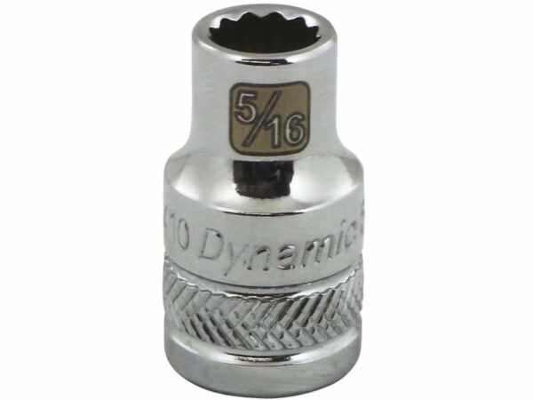 DYNAMIC TOOLS D009410 3/8" Drive 12Pt 5/16" Chrome Socket