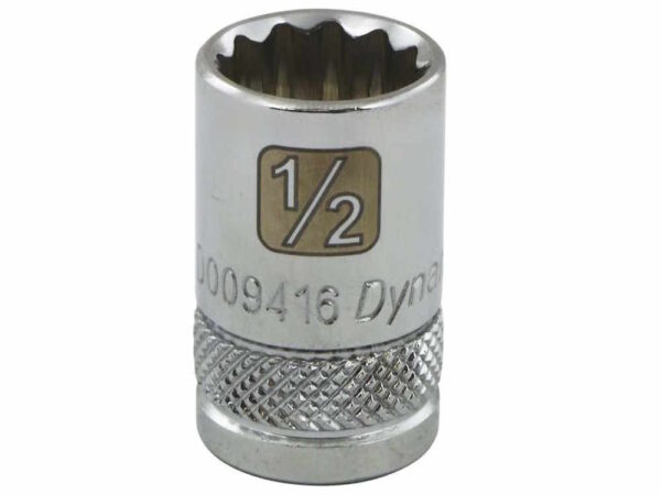 DYNAMIC TOOLS D009416 3/8" Drive 12Pt 1/2" Chrome Socket