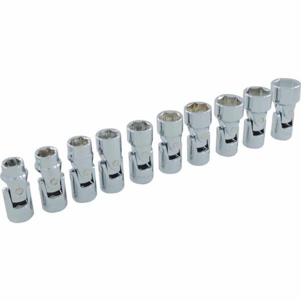 DYNAMIC TOOLS D010027 Socket Set U-Joint Metric 10 Pc 10mm-19mm