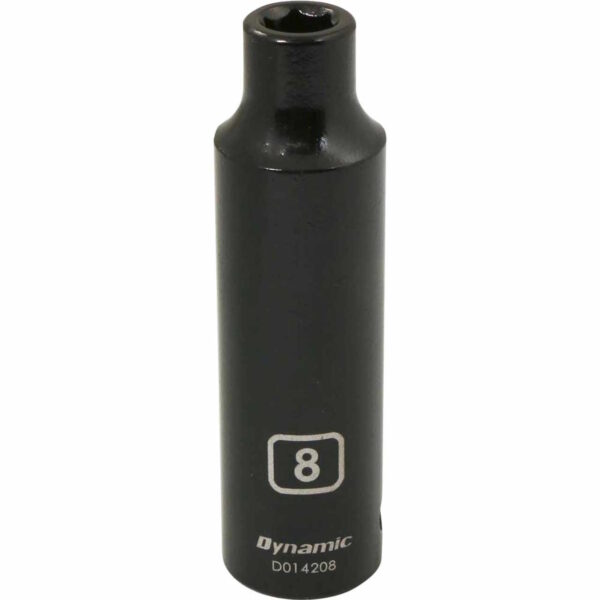 DYNAMIC TOOLS D014208 1/2" Drive 6Pt 8mm Deep Impact Socket