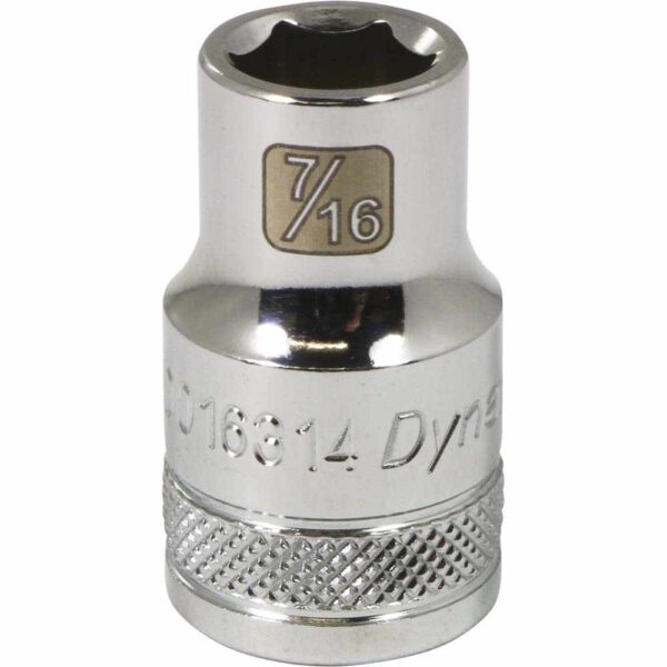 DYNAMIC TOOLS D016314 1/2" Drive 6Pt 7/16" Chrome Socket