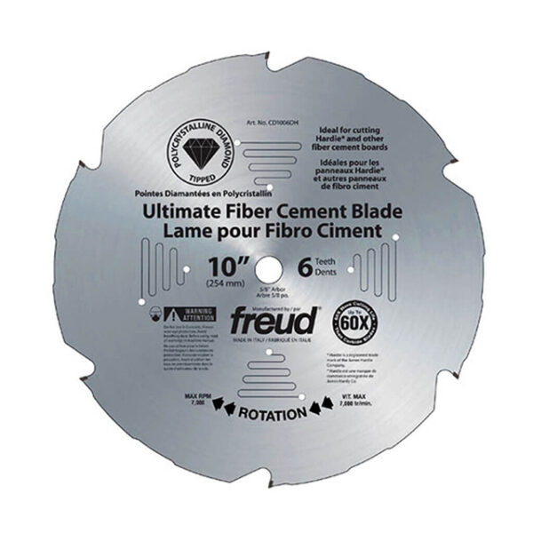 DIABLO D1006DHC 10" x 6T PCD Fiber Cement Hardie Circular Saw Blade
