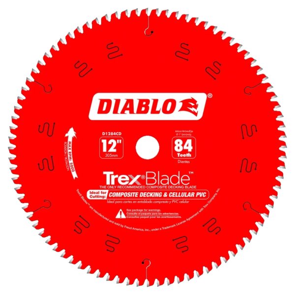 DIABLO D1284CDC 12" x 84T TREX Composite Decking Circular Saw Blade