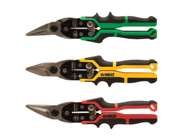 DEWALT 3 Pack Aviation Snips Set (left, right, & straight cutting)