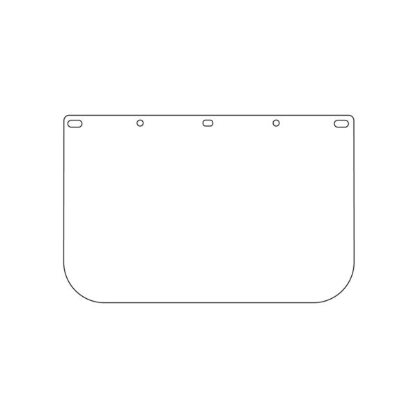 DYNAMIC SAFETY EP815P/40 Clear Face Shield Visor 8 x 15.5 /.04"