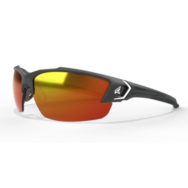 EDGE Khor G2 Safety Glasses - Black Frame Aqua Precision Red Mirror Lens