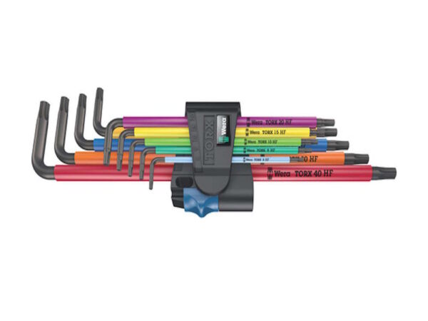 WERA 967/9 TX XL Multicolour HF 1 L-key set with holding function, long, 9 piece