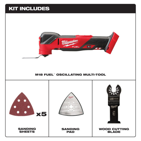 MILWAUKEE 2836-20 M18 Fuel Oscillating Multi-Tool Tool Only - Image 3