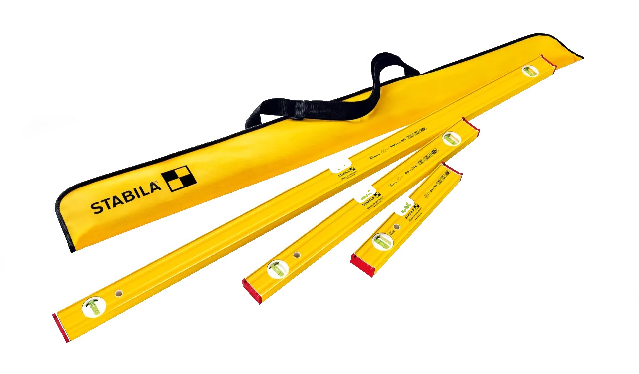 STABILA 29840-S Level Pro Set 4 ft, 2 ft, & 1 ft  W/Case
