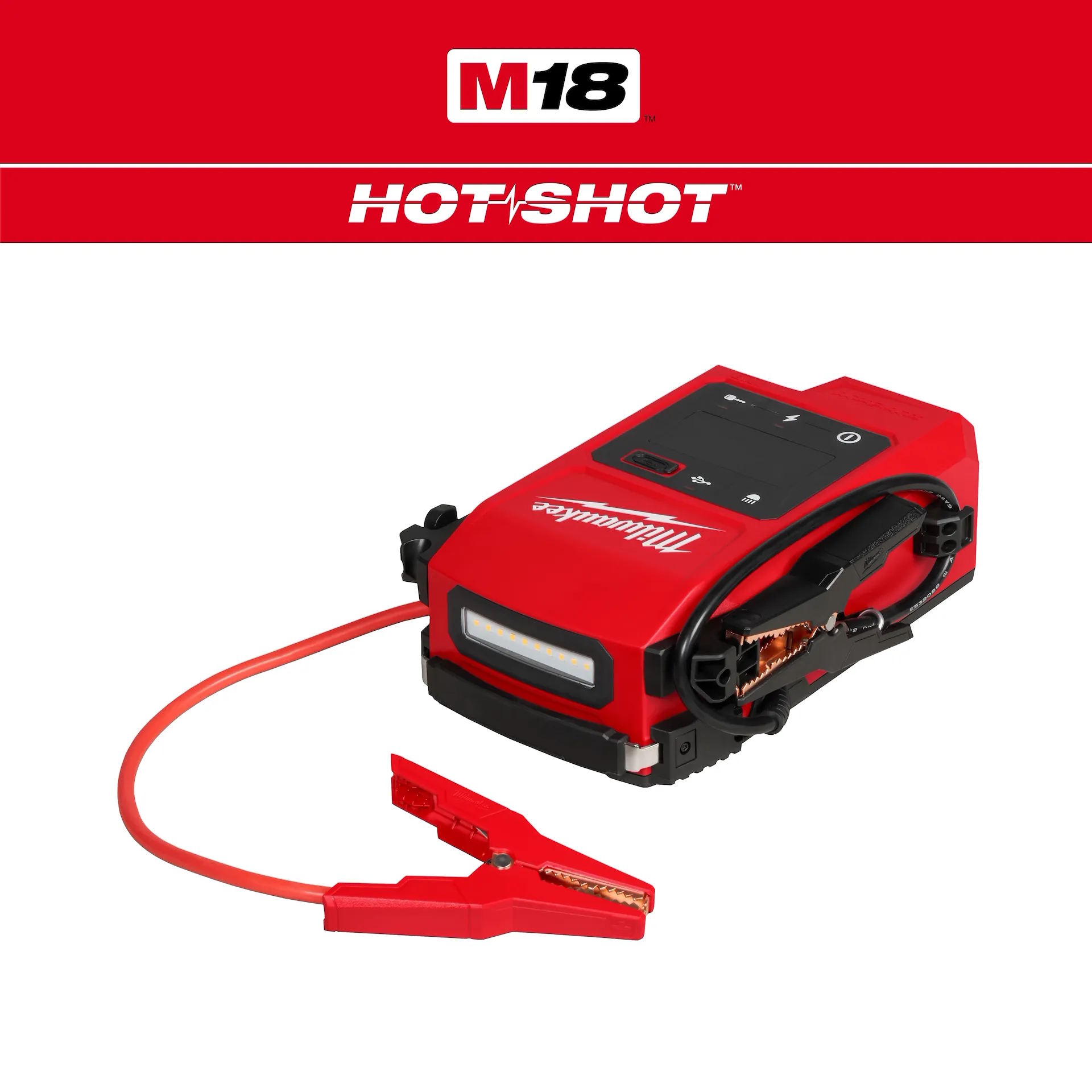 MILWAUKEE 3841-20 M18 HOTSHOT Battery Jump Starter 2100 Peak Amps w/500 Lum Lgt - Image 2