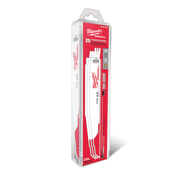MILWAUKEE 48-00-8026 9" 5 TPI Ax Sawzall Blades (25Pk)