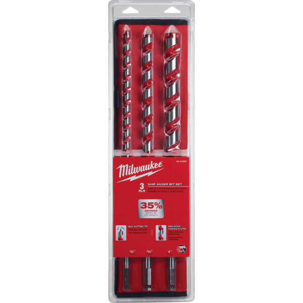 MILWAUKEE 48-13-3000 3 Pc 18" Ship Auger Bit Set